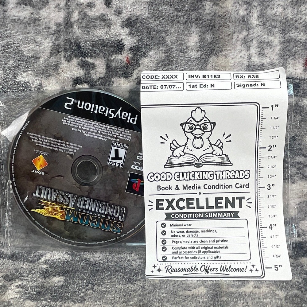 SOCOM US Navy SEALs Combined Assault PS2 PlayStation 2 Sony Tactical Shooter